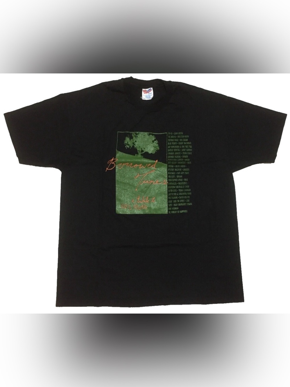 90s Neil Young Tribute T-Shirt Size XL Borrowed Tunes Vintage Single Stitch